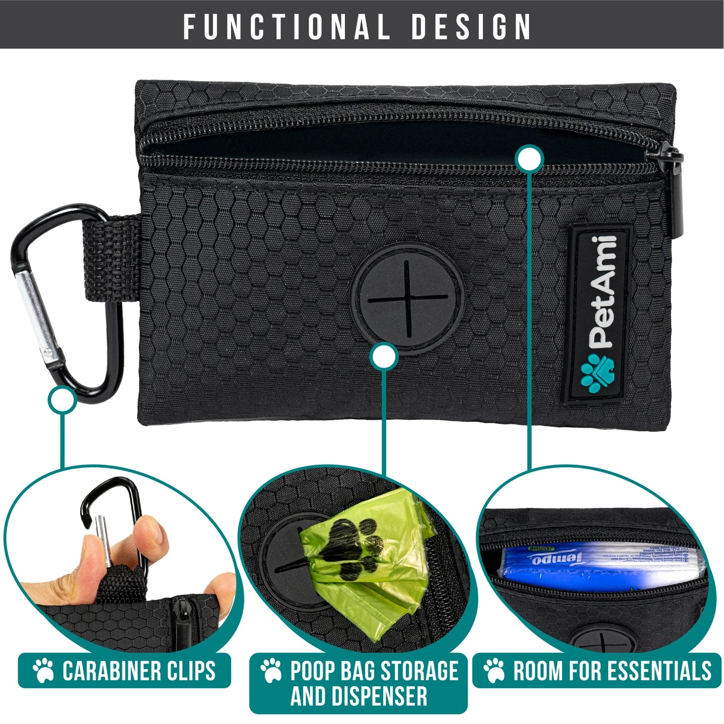 PetAmi Slim Dog Poop Bag Holder