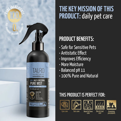 TAURO PRO LINE 6-in-1 Pure Mist Multi-Purpose Spray For Dogs