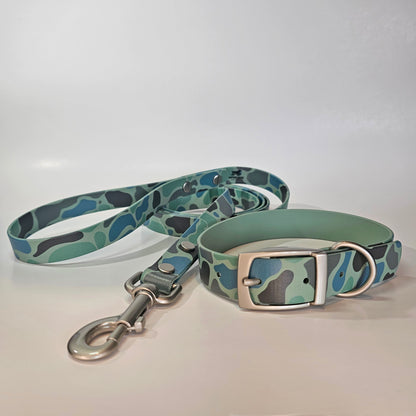 Matching Set - WDG Vintage Camo Biothane Collar & Lead